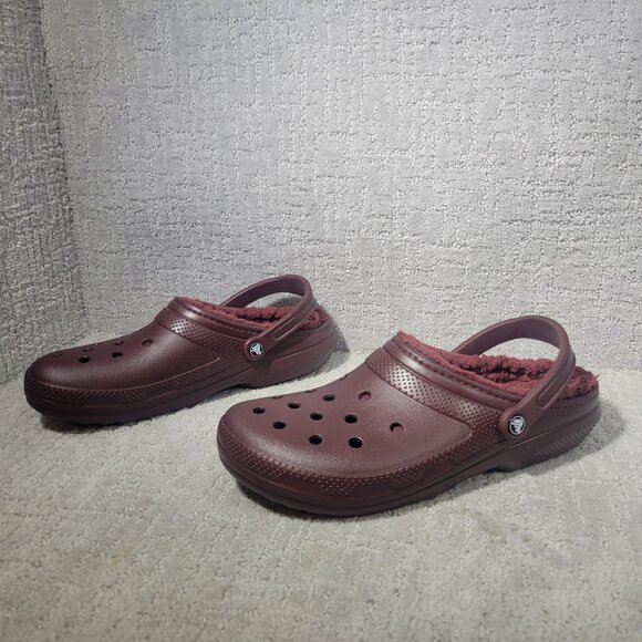 Crocs Men's Size US 13 Dark Cherry Classic Slip On Casual Lined Clogs 203591 - Picture 6 of 10
